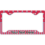 Sail Boats & Stripes License Plate Frame - Style C (Personalized)