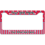 Sail Boats & Stripes License Plate Frame - Style B (Personalized)