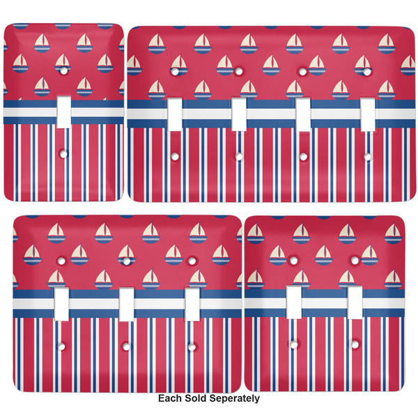Sail Boats & Stripes Light Switch Covers all sizes