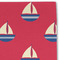 Sail Boats & Stripes Linen Placemat - DETAIL