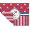 Sail Boats & Stripes Double-Sided Linen Placemat - Single w/ Name or Text