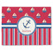 Sail Boats & Stripes Single-Sided Linen Placemat - Single w/ Name or Text