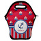 Sail Boats & Stripes Lunch Bag - Front