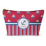 Sail Boats & Stripes Makeup Bag - Small - 8.5"x4.5" (Personalized)