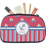 Sail Boats & Stripes Makeup / Cosmetic Bag - Medium (Personalized)