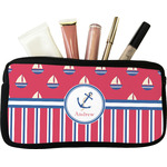 Sail Boats & Stripes Makeup / Cosmetic Bag - Small (Personalized)
