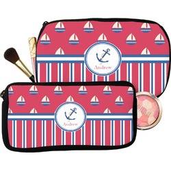Sail Boats & Stripes Makeup / Cosmetic Bag (Personalized)