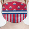 Sail Boats & Stripes Mask - Pleated (new) Front View on Girl