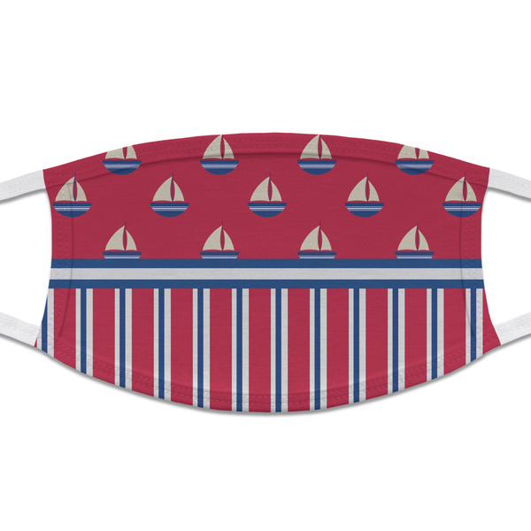 Custom Sail Boats & Stripes Cloth Face Mask (T-Shirt Fabric)