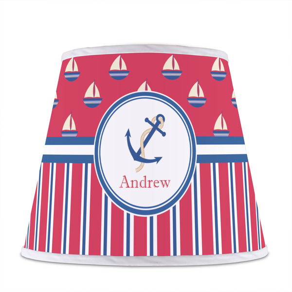 Sail Boats & Stripes Poly Film Empire Lampshade - Front View