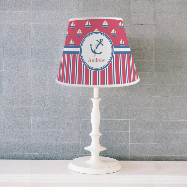 Sail Boats & Stripes Poly Film Empire Lampshade - Lifestyle