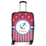 Sail Boats & Stripes Suitcase - 24" Medium - Checked (Personalized)