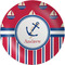 Sail Boats & Stripes Melamine Plate 8 inches