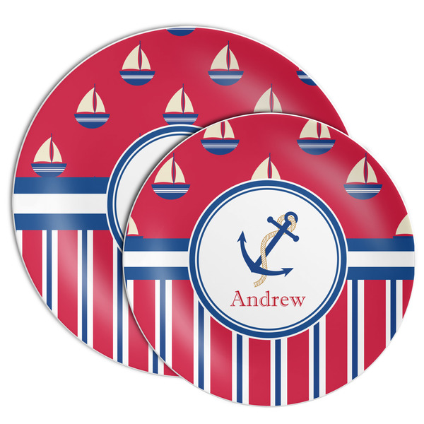 Sail Boats & Stripes Melamine Plates - PARENT/MAIN