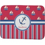 Sail Boats & Stripes Memory Foam Bath Mat - 48"x36" (Personalized)