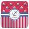 Sail Boats & Stripes Memory Foam Bath Mat - 48"x48" (Personalized)
