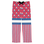 Sail Boats & Stripes Mens Pajama Pants - L