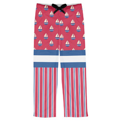 Sail Boats & Stripes Mens Pajama Pants - XL