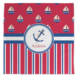 Sail Boats & Stripes Microfiber Dish Towel (Personalized)