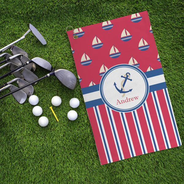 Sail Boats & Stripes Microfiber Golf Towels - LIFESTYLE