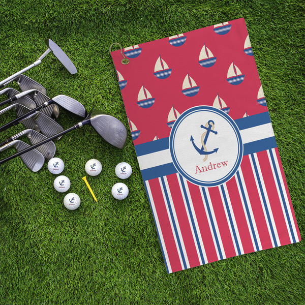 Sail Boats & Stripes Microfiber Golf Towels - LIFESTYLE