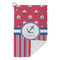Sail Boats & Stripes Microfiber Golf Towels Small - FRONT FOLDED