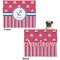 Sail Boats & Stripes Microfleece Dog Blanket - Large- Front & Back
