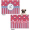 Sail Boats & Stripes Microfleece Dog Blanket - Regular - Front & Back
