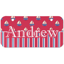 Sail Boats & Stripes Mini/Bicycle License Plate (2 Holes) (Personalized)
