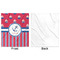 Sail Boats & Stripes Minky Blanket - 50"x60" - Single Sided - Front & Back