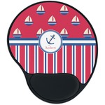 Sail Boats & Stripes Mouse Pad with Wrist Support