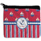 Sail Boats & Stripes Neoprene Coin Purse - Front