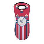 Sail Boats & Stripes Neoprene Oven Mitt w/ Name or Text