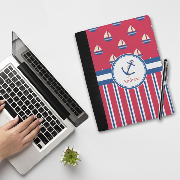 Sail Boats & Stripes Notebook Padfolio - LIFESTYLE (large)