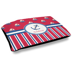 Sail Boats & Stripes Dog Bed w/ Name or Text