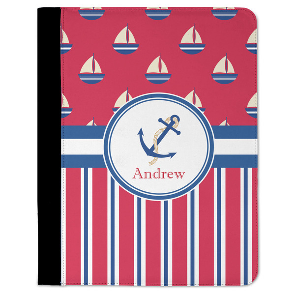 Custom Sail Boats & Stripes Padfolio Clipboard - Large (Personalized)