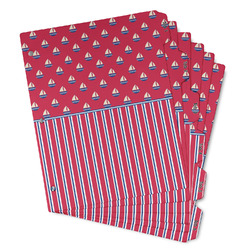 Sail Boats & Stripes Binder Tab Divider - Set of 6 (Personalized)