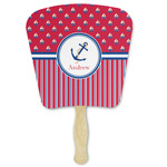 Sail Boats & Stripes Paper Fan (Personalized)