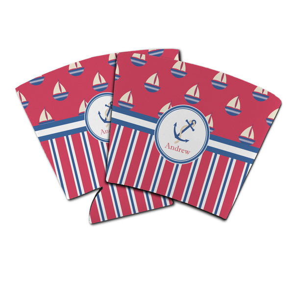 Custom Sail Boats & Stripes Party Cup Sleeve (Personalized)