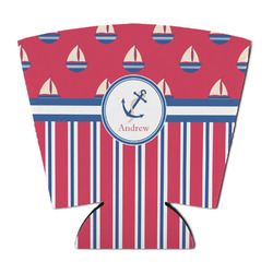 Sail Boats & Stripes Party Cup Sleeve - with Bottom (Personalized)