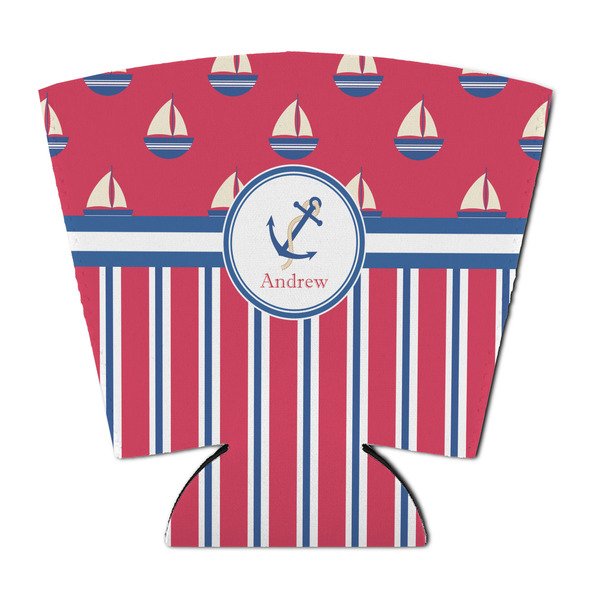Custom Sail Boats & Stripes Party Cup Sleeve - with Bottom (Personalized)