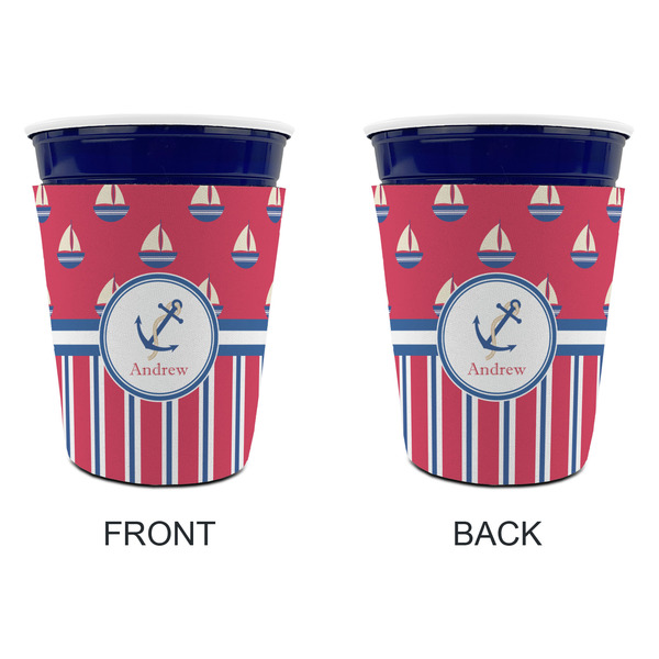 Sail Boats & Stripes Party Cup Sleeves - without bottom - Approval