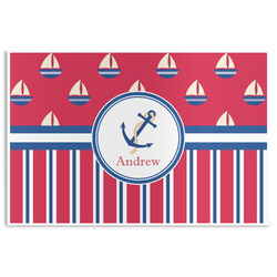 Sail Boats & Stripes Disposable Paper Placemats (Personalized)