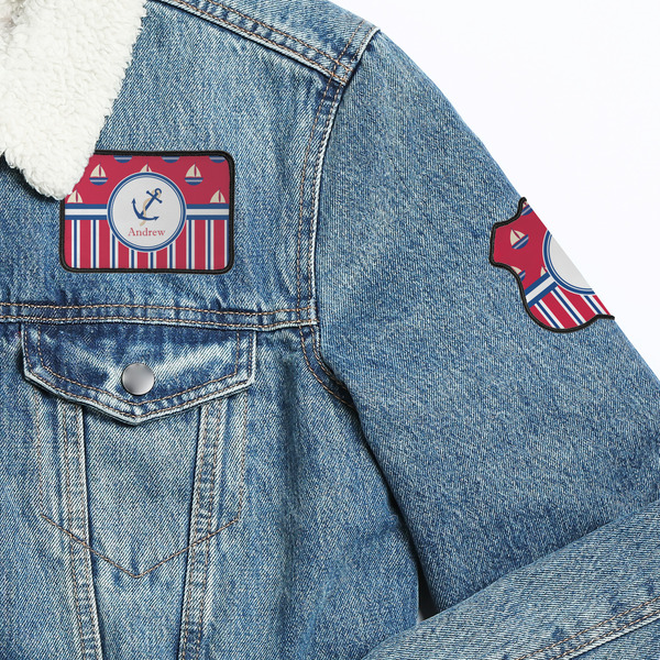 Sail Boats & Stripes Patches Lifestyle Jean Jacket Detail