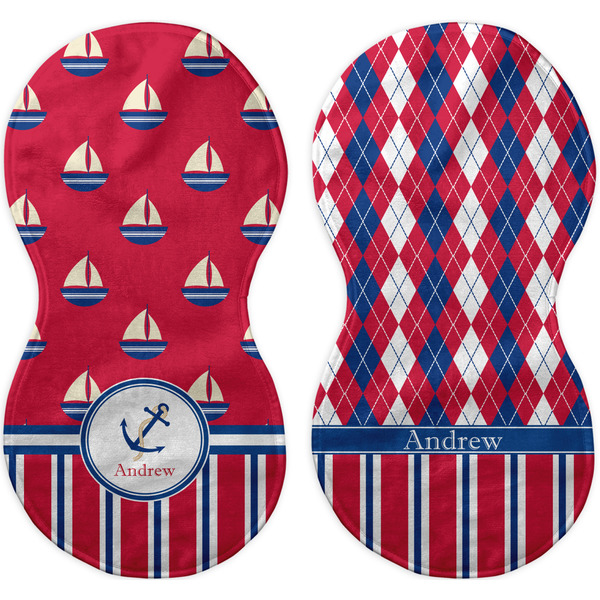 Sail Boats & Stripes Peanut Shaped Burps - Approval