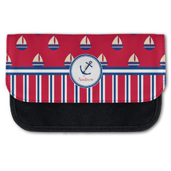 Sail Boats & Stripes Canvas Pencil Case w/ Name or Text