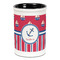 Sail Boats & Stripes Ceramic Pencil Holders - Black