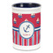 Sail Boats & Stripes Ceramic Pencil Holders - Blue