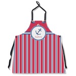 Sail Boats & Stripes Apron Without Pockets w/ Name or Text