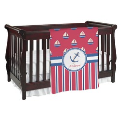Sail Boats & Stripes Baby Blanket (Personalized)